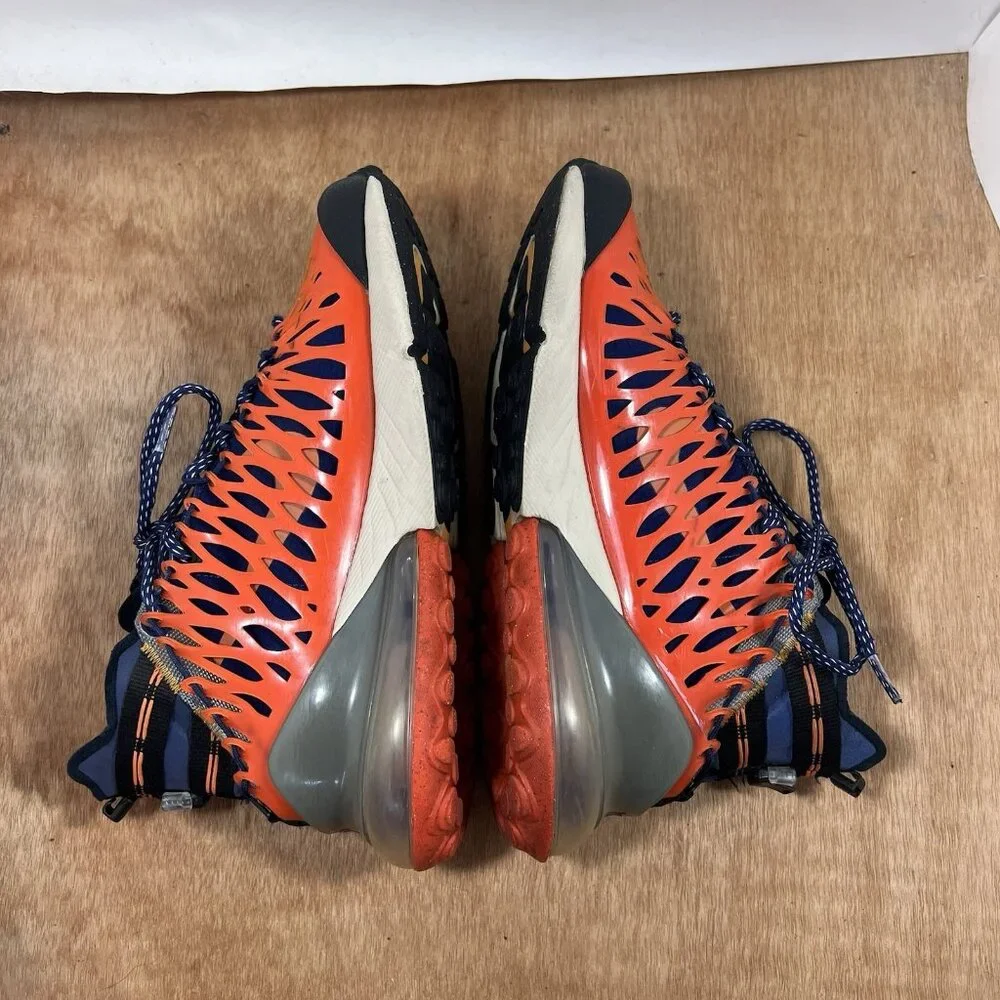 Nike Air Max 270 ISPA Men Size 7.5 Blue Void/Terra Orange BQ1918 400